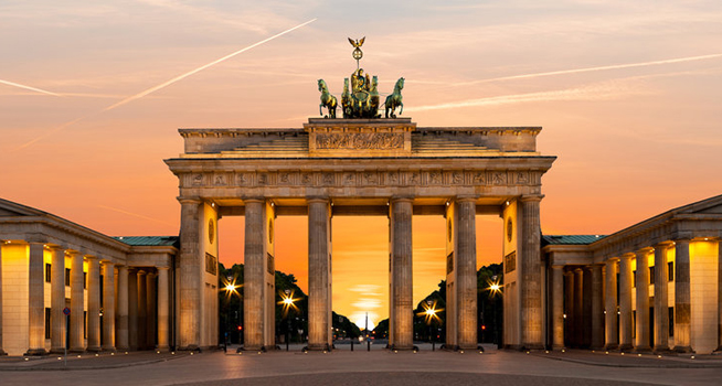 Berlin, Brandenburg Gate at night