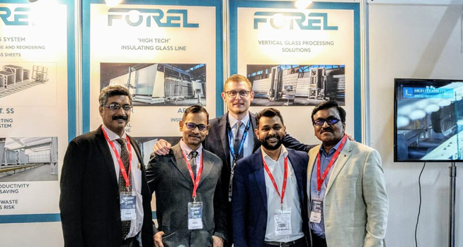 ThornGate team with Giovanni Quarti, Forel Area Manager, at ZAK GLASS 2019