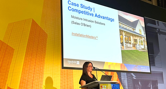 Janice Yglesias, FGIA Executive Director, at GlassBuild America 2024